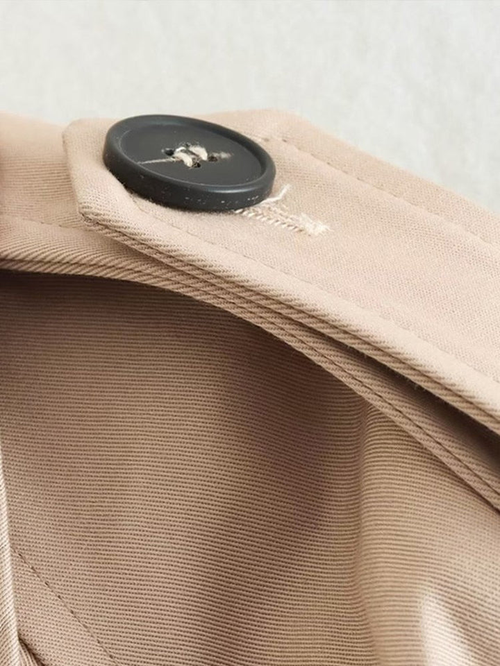 W&W Mode - Kurzer Trenchcoat Beige Für Stilvolle Auftritte
