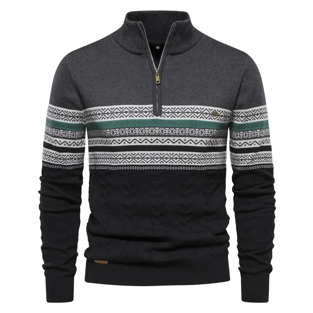 W&W Mode - Wärmender Strickpullover mit Halbem Rollkragen