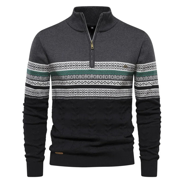 W&W Mode - Wärmender Strickpullover mit Halbem Rollkragen