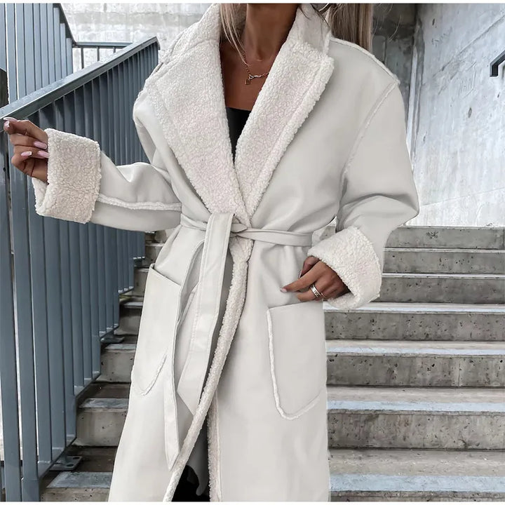 W&W Mode - Reverskragen mit Taschen Lederjacke