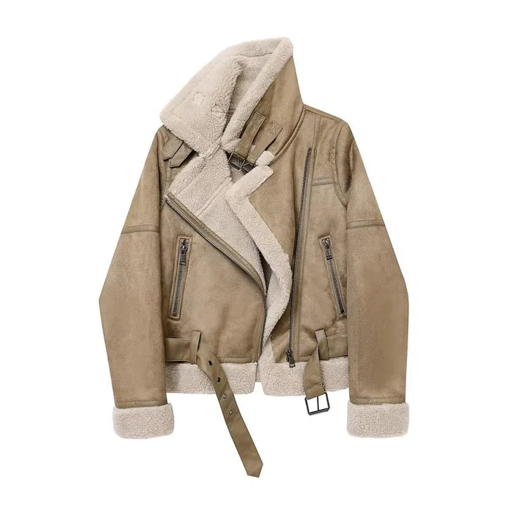 W&W Mode - Dicke Warme Wildlederjacke