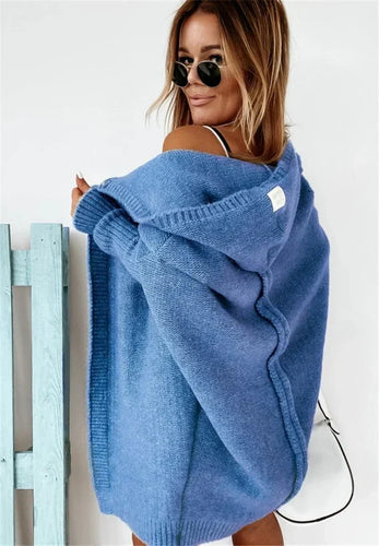 W&W Mode | Superweiche Gestrickte Strickjacke Mit Taschen Und Kapuze Für Damen