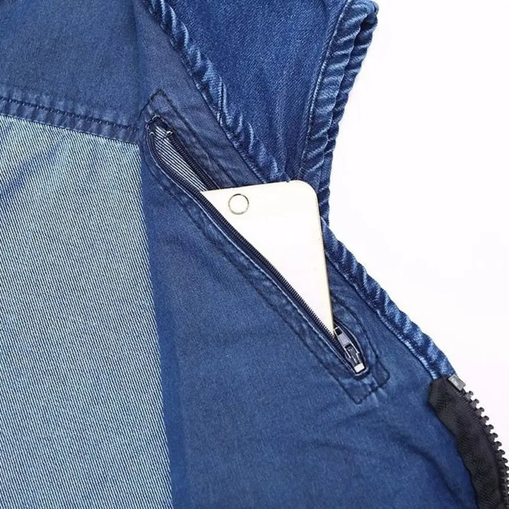 W&W Mode | Jeansweste Mit Mehreren Taschen Für Herren