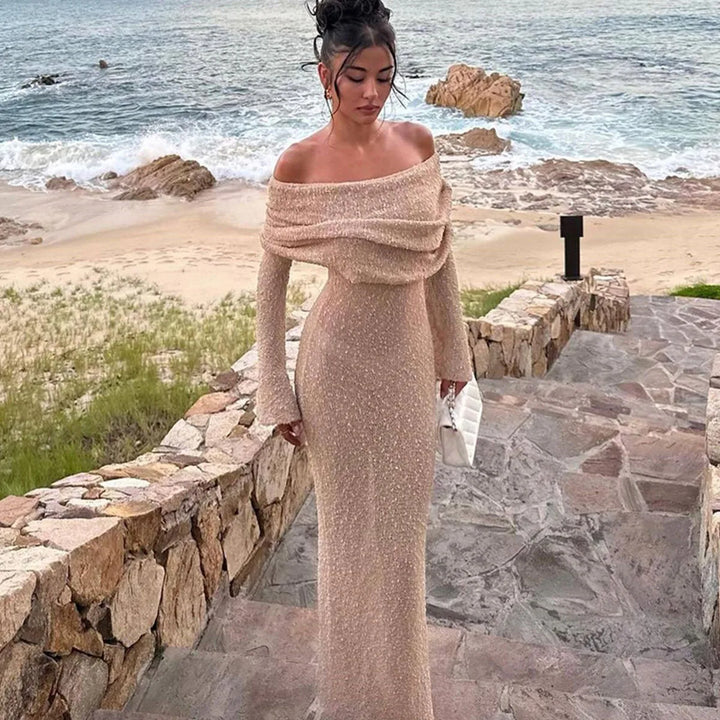 W&W Mode | Off-shoulder Maxi-Kleid für Damen