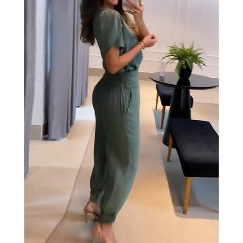 W&W Mode | V-Ausschnitt Jumpsuit Für Damen