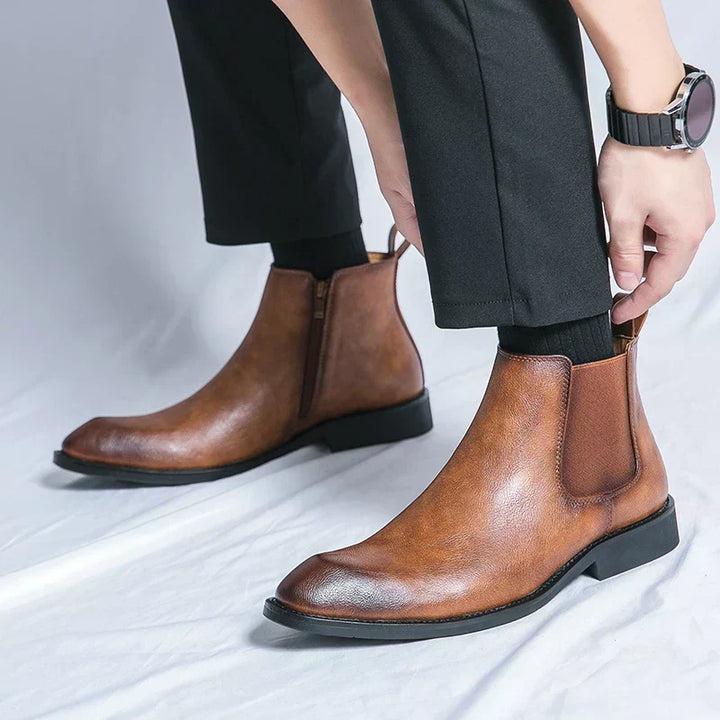 W&W Mode | Lederstiefel mit Reißverschluss