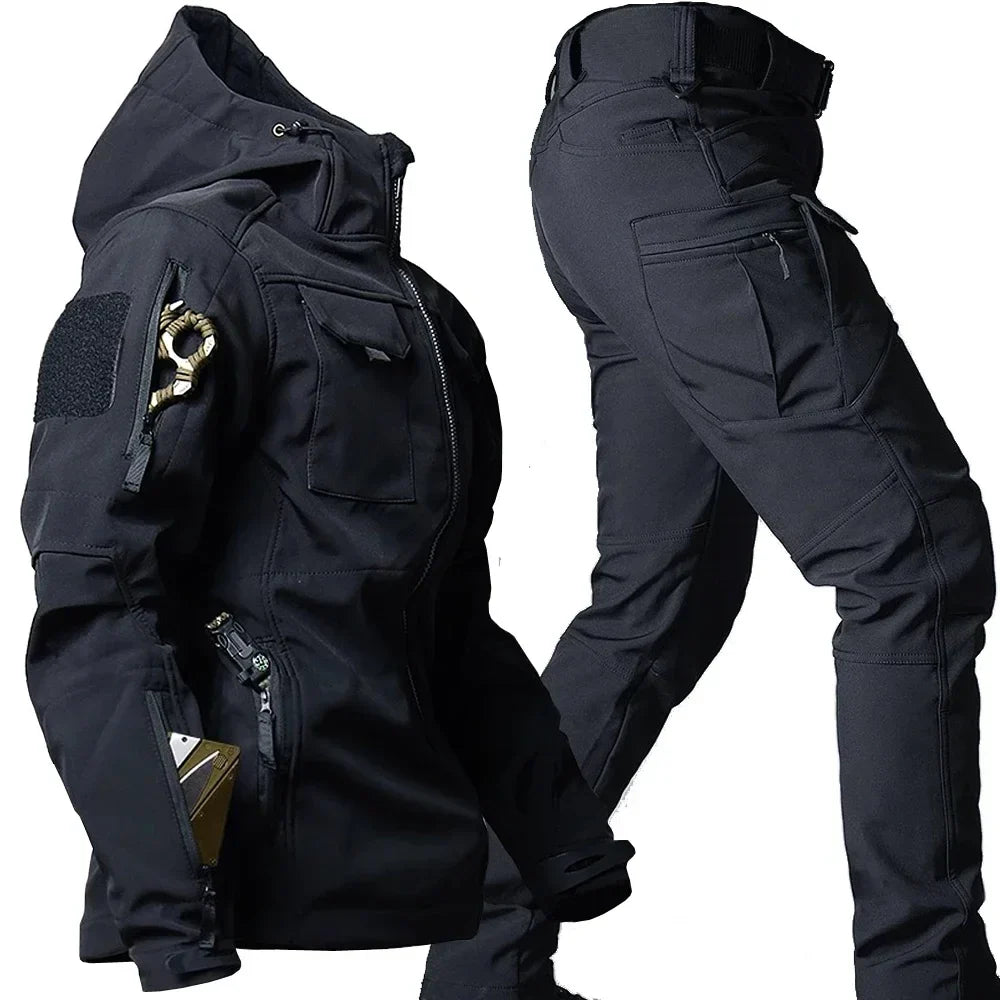 W&W Mode - Wasserdichter Thermoanzug mit Mehreren Taschen für Herren