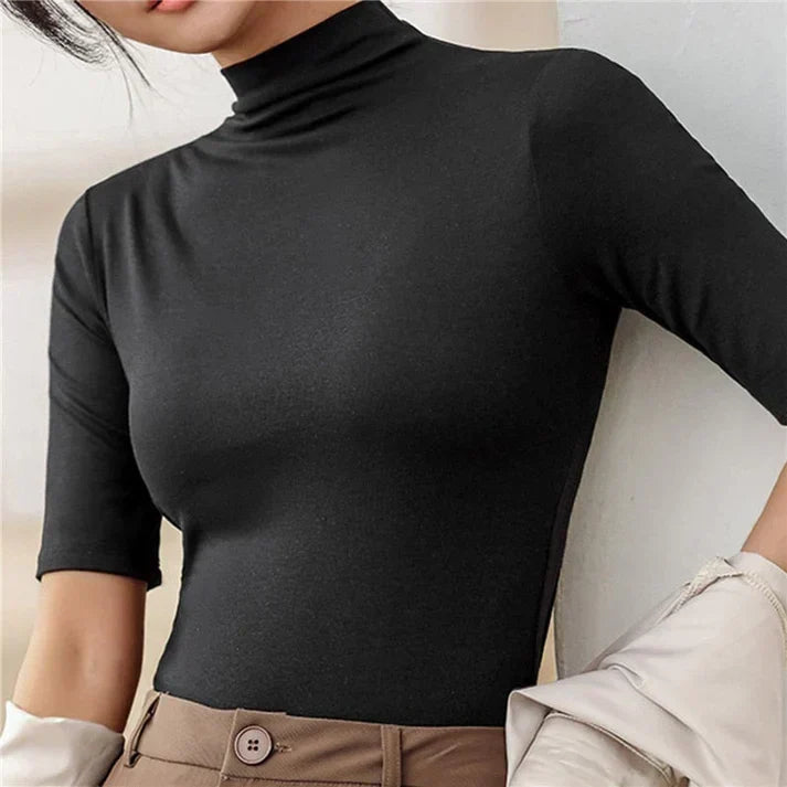 W&W Mode | Ultra-Dünner Nahtloser Rollkragenpullover