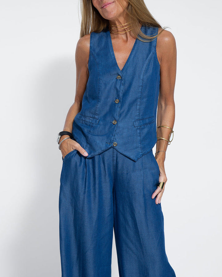 W&W Mode | Damen Elegantes 2-teiliges Leinenset