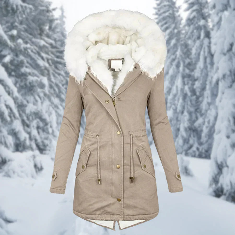 W&W Mode – Warmer Wintermantel für Damen, mittellang