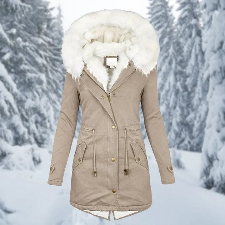 W&W Mode – Warmer Wintermantel für Damen, mittellang