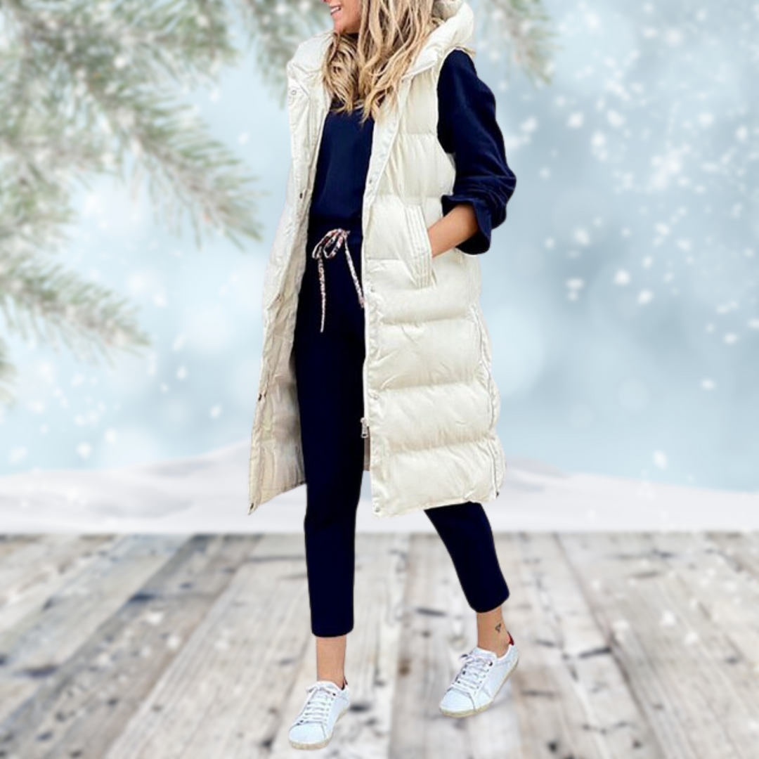 W&W Mode | gesteppte Damenweste - stilvolle Winterjacke ohne Ärmel