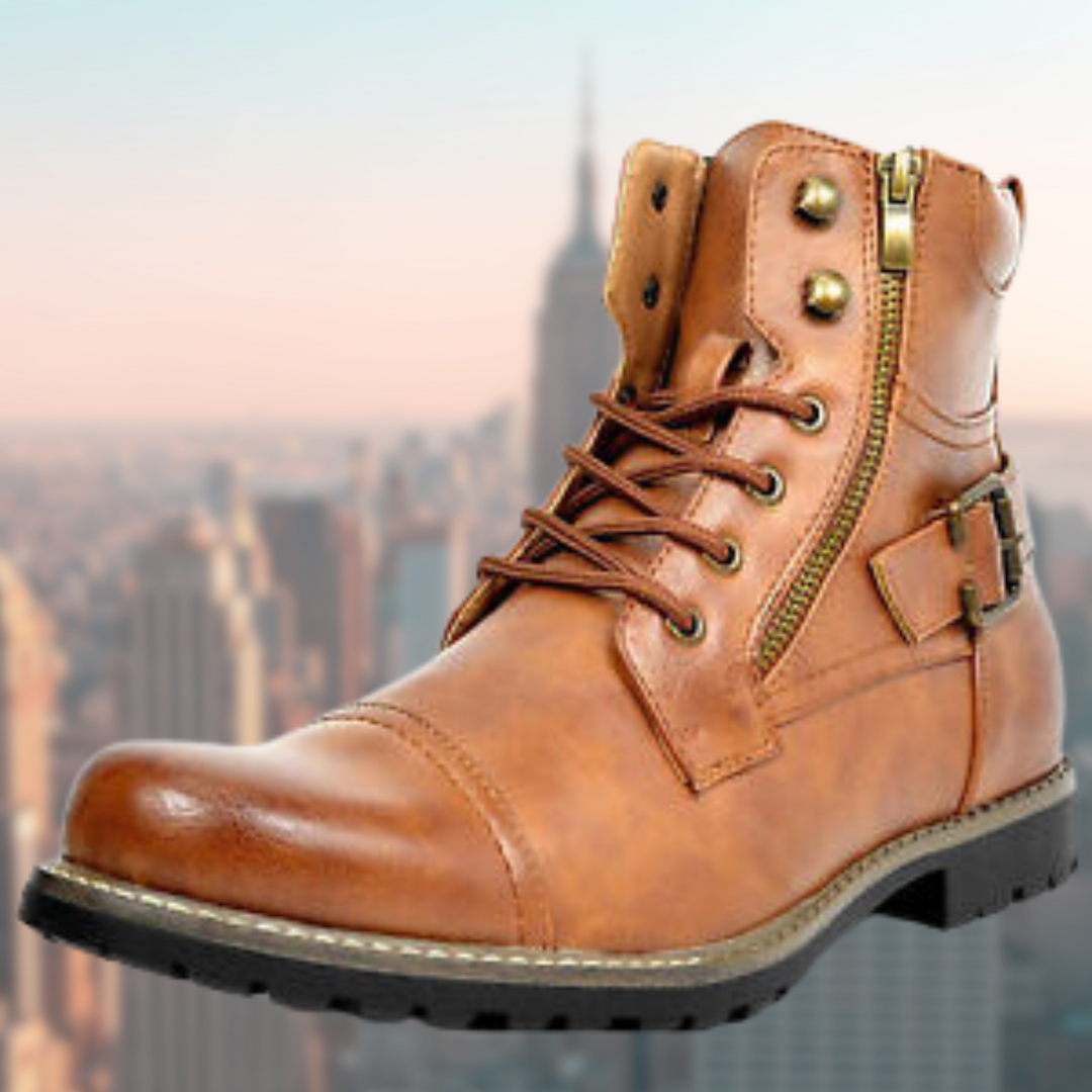 W&W Mode | Leder Motorradstiefel Für Herren, Stilvoller Schutz