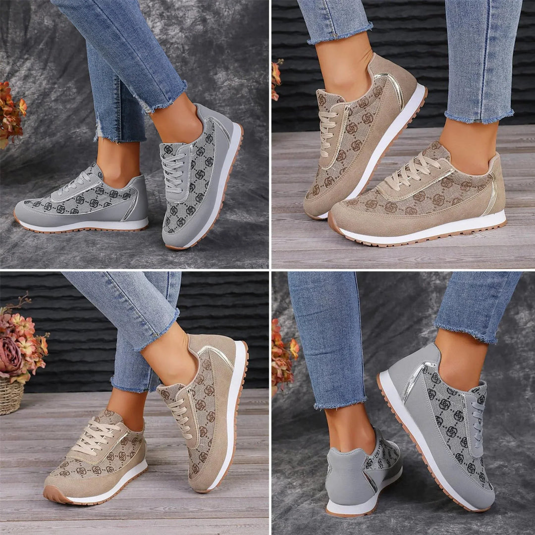 W&W Mode | Bequeme Flache Schuhe mit Blumenduschen