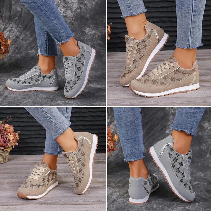 W&W Mode | Bequeme Flache Schuhe mit Blumenduschen