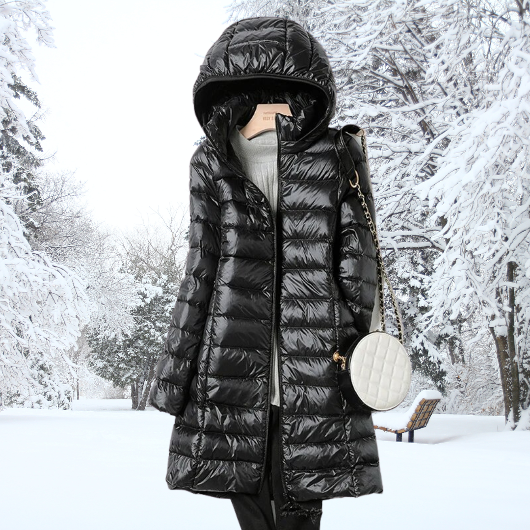 W&W Mode | Damen Pufferjacke - gesteppte Winterjacke mit Kapuze und Reißverschluss