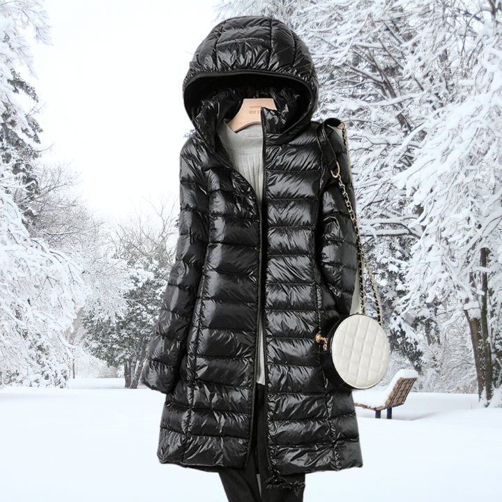 W&W Mode | Damen Pufferjacke - gesteppte Winterjacke mit Kapuze und Reißverschluss