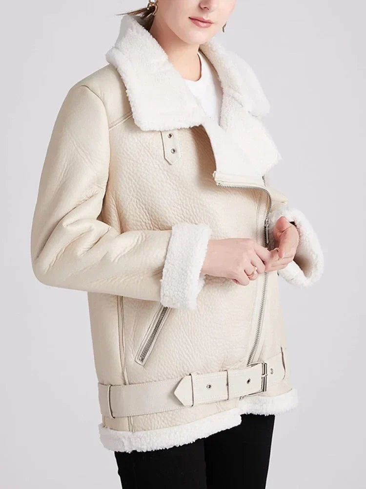 W&W Mode - Dicke Faux-Lederjacke