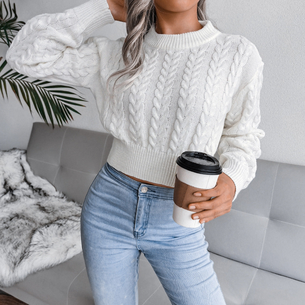 W&W Mode - Gestrickter kurzer Pullover