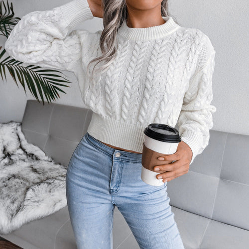 W&W Mode - Gestrickter kurzer Pullover