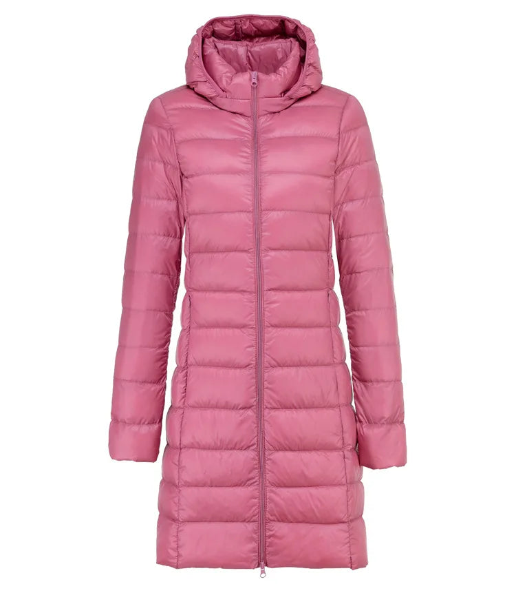 W&W Mode | Lange leichte Daunenjacke
