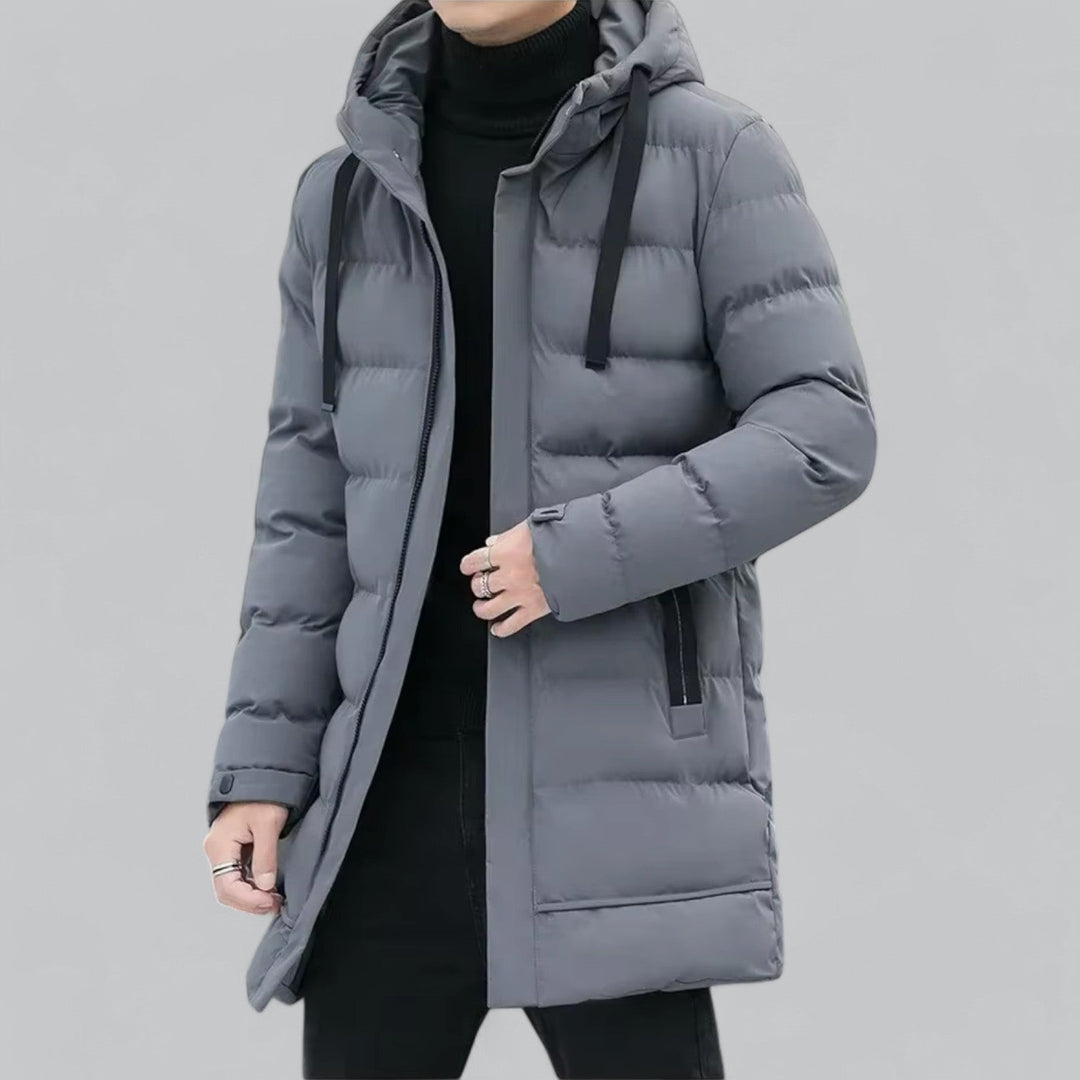 W&W Mode | Elegante lange Winterjacke für Männer