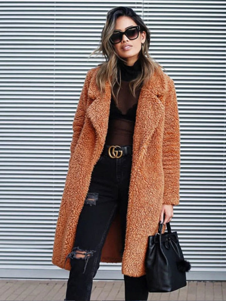W&W Mode | Weicher Langer Wintermantel Für Damen