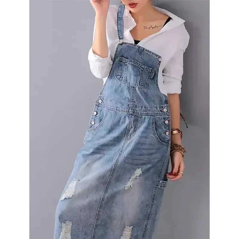 W&W Mode | Lässiges Denim Trägerkleid