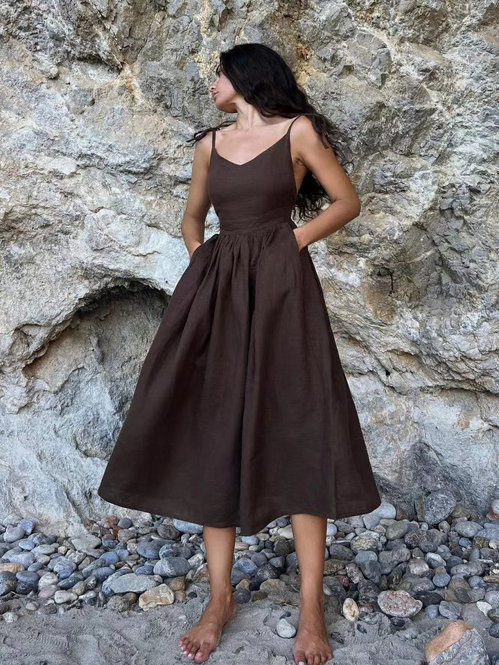 W&W Mode | Atmungsaktives Sommerkleid Aus Leinen Für Damen