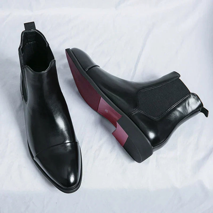 W&W Mode | Echtleder Chelsea-Stiefel