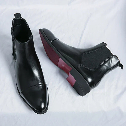 W&W Mode | Echtleder Chelsea-Stiefel