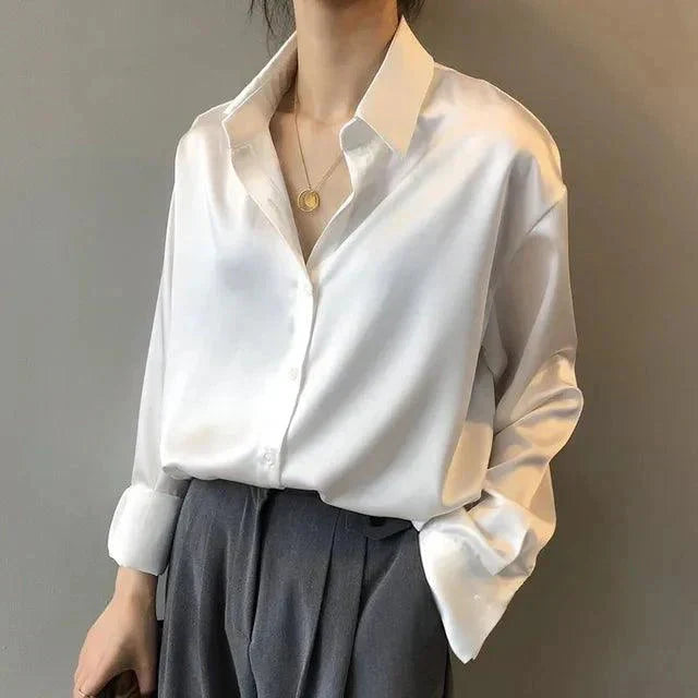 W&W Mode | Elegantes Damenshirt Mit Langen Ärmeln Und Knopfleiste