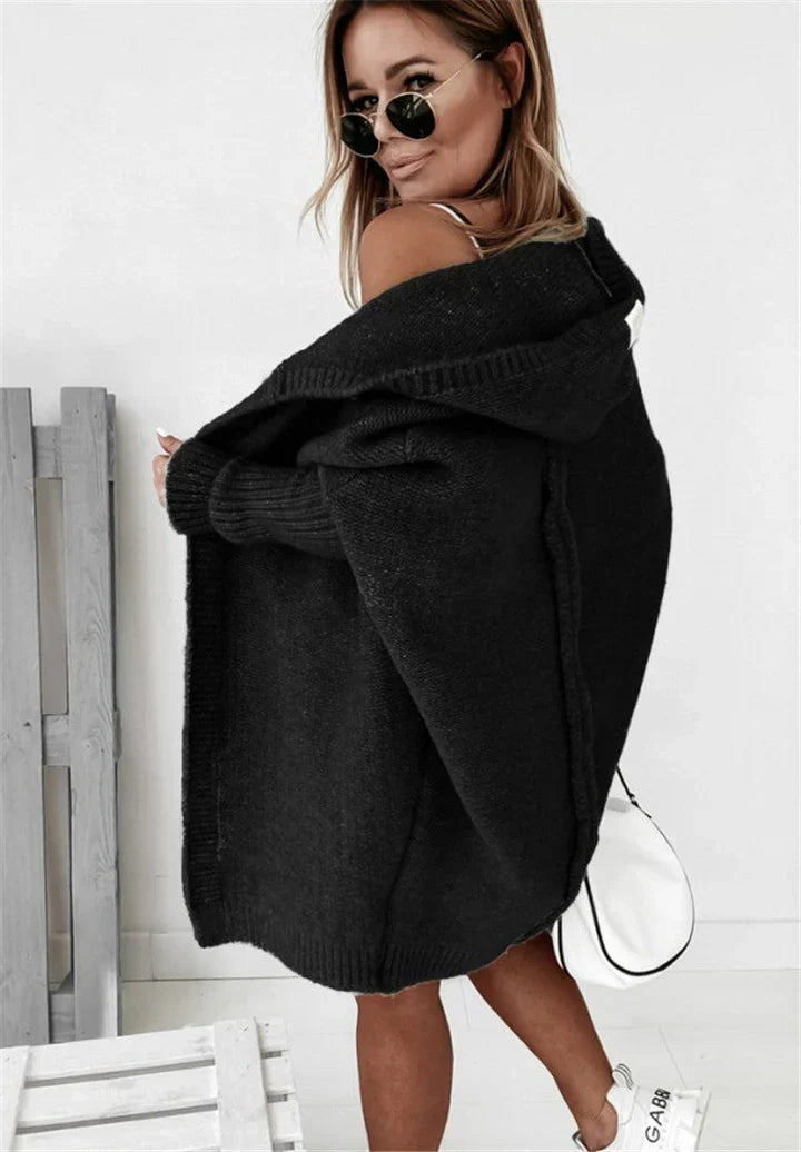 W&W Mode | Superweiche Gestrickte Strickjacke Mit Taschen Und Kapuze Für Damen