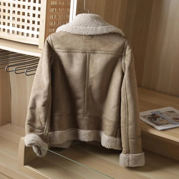 W&W Mode - Dicke Warme Wildlederjacke