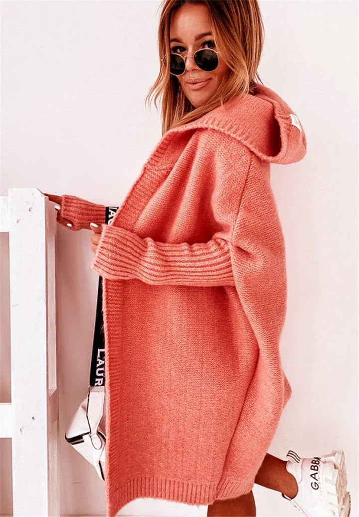 W&W Mode | Superweiche Gestrickte Strickjacke Mit Taschen Und Kapuze Für Damen