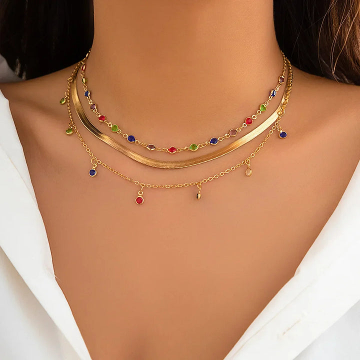 W&W Mode | Glamour Mehrlagige Ketten Geschenkset