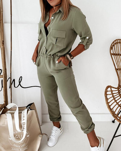 W&W Mode | Elegante Langärmelige Jumpsuit für Frauen