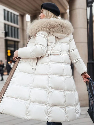 W&W Mode - Winterjacke mit Fellkragen und Gürtel