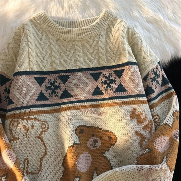 W&W Mode - Hässlicher Weihnachtspulli - Niedlicher Bärenpullover für Paare