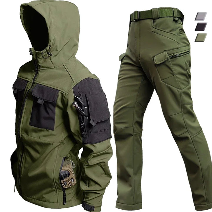 W&W Mode - Wasserdichter Thermoanzug mit Mehreren Taschen für Herren