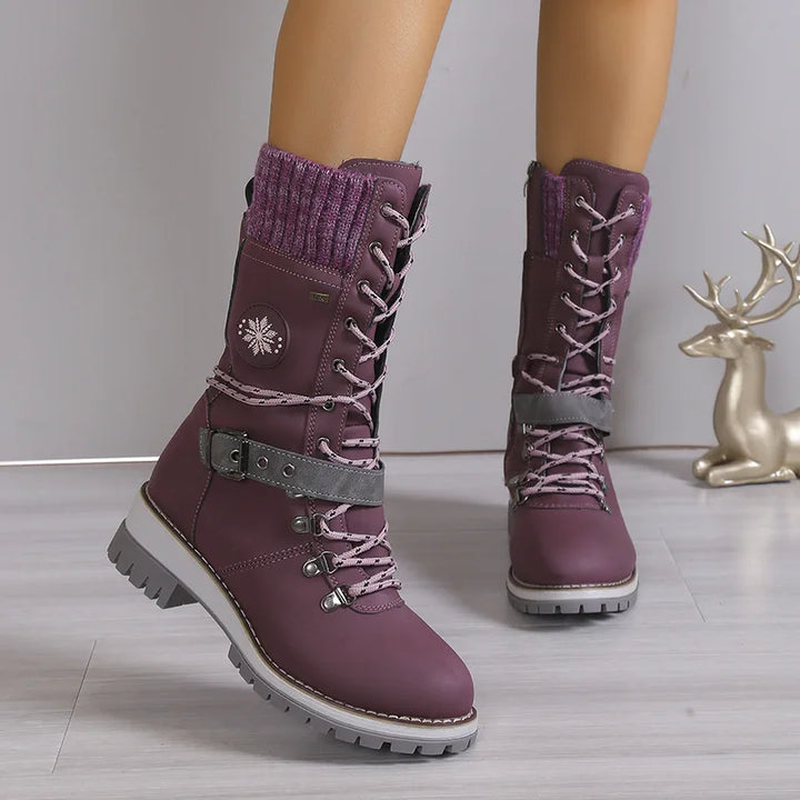 W&W Mode | Modische Schnürstiefel mit Plateau und dicker Sohle