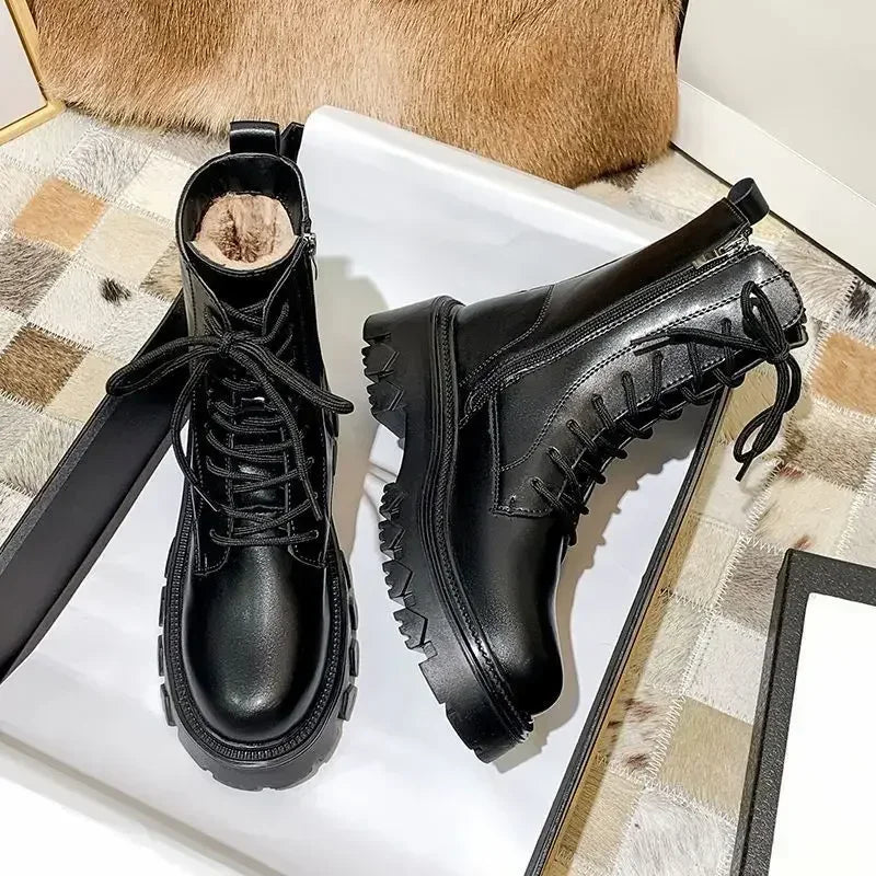 W&W Mode | Wasserdichte Schnürstiefel mit Fellfutter