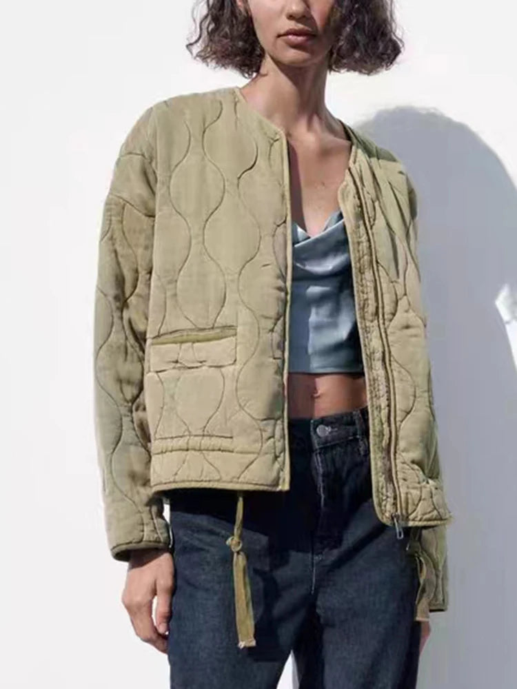 W&W Mode | Oversized Vintage Gepolsterte Damenjacke