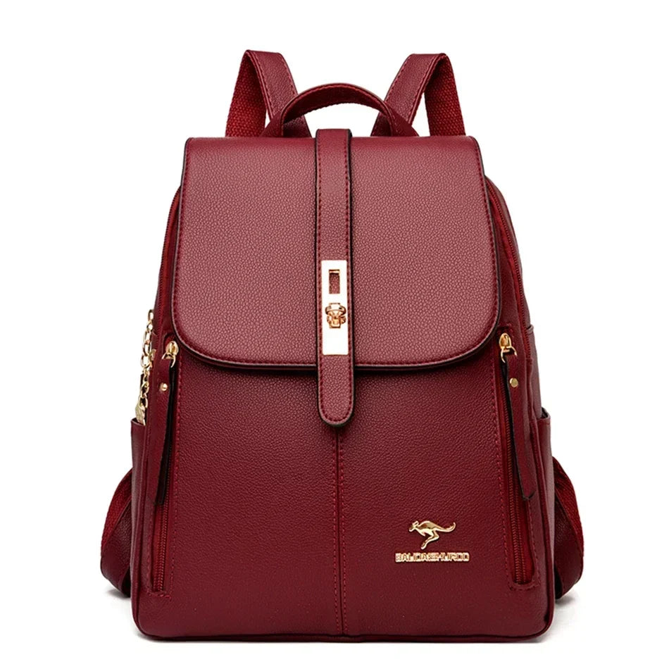 W&W Mode | Anti Diebstahl Lederrucksack Für Damen Mit Großem Fassungsvermögen