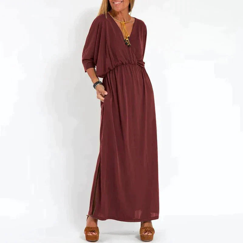 W&W Mode | Elegantes Boho-Maxikleid mit Taillenband