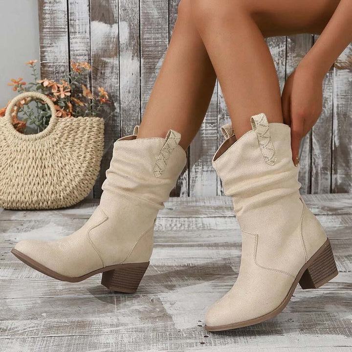 W&W Mode | Vintage-Stiefel Mit Klobigem Absatz