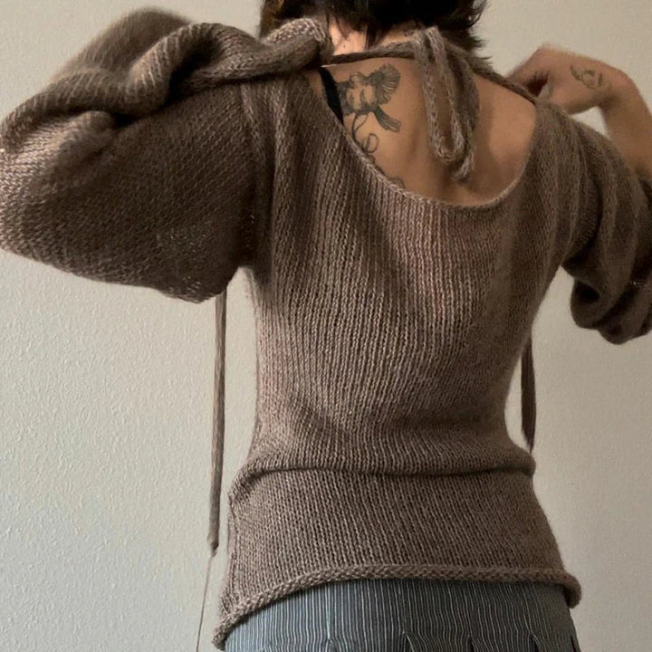 W&W Mode | Lockerer Strickpullover mit Glockenärmeln
