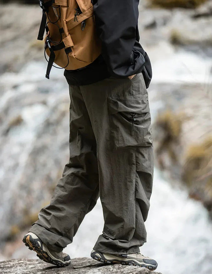 W&W Mode Herren Cargohose mit seitlichen Taschen und weiter Passform