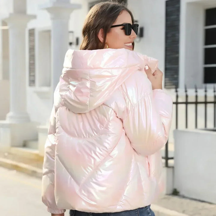 W&W Mode metallische Damen - Pufferjacke für den Winter