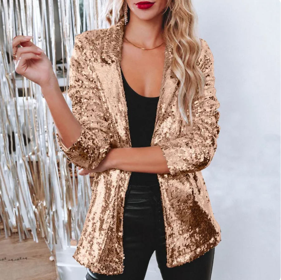 W&W Mode | Glamouröser Pailletten-Blazer